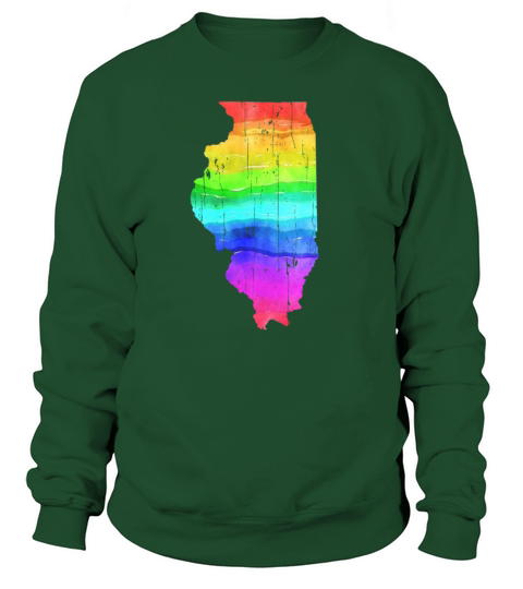 America State Of Illinois Gay Pride LGBT Pride Sweatshirt Unisex
