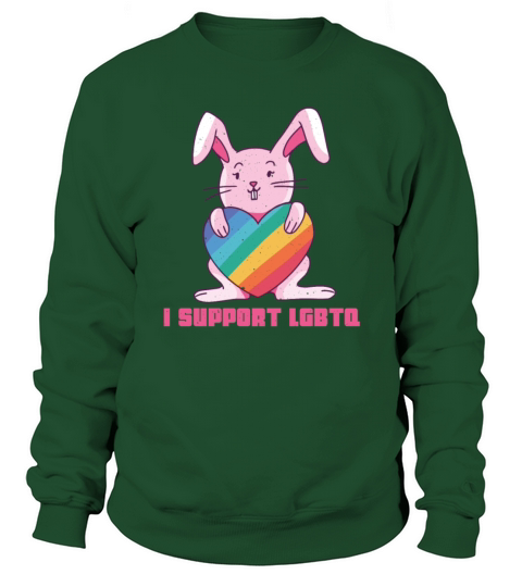 Rainbow Rabbit Cute Gay Pride Support LGBT Pride Sweatshirt Unisex
