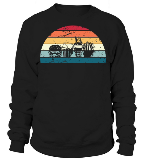 Retro Eating Sunset Vintage Foodie Sunrise Sweatshirt Unisex