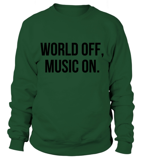 World off music on Sweatshirt Unisex
