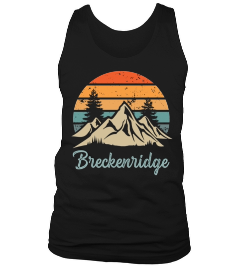 Breckenridge Retro Vintage Mountain Sunset Outdoor Tank Top Unisex