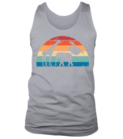 Retro Zoology Sunset Vintage Wildlife Sunrise Tank Top Unisex
