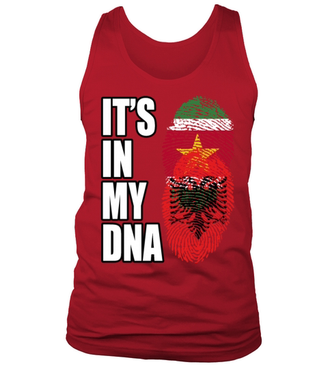 Surinamese And Albanian Vintage Heritage DNA Flag Tank Top Unisex