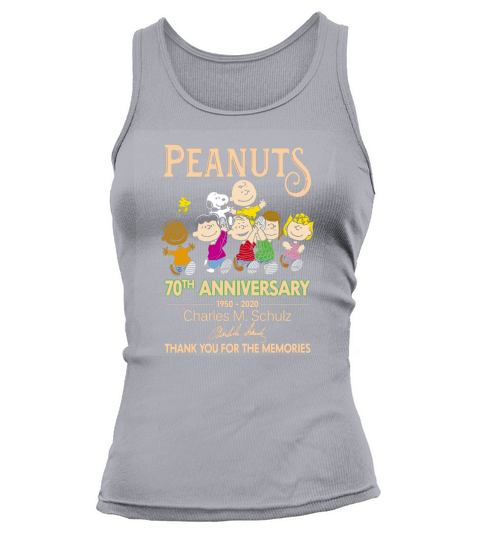 70th anniversary Peanuts Charles M Schulz thank you for memories shirt Tank top Woman