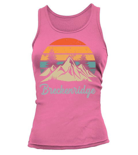 Breckenridge Retro Vintage Mountain Sunset Outdoor Tank top Woman