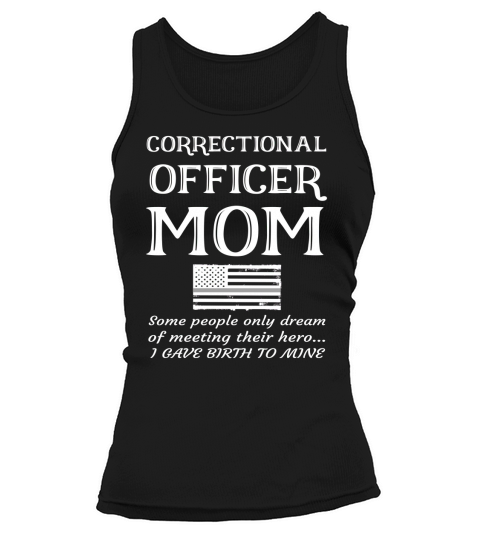 Proud Correctional Officer Mom Penal Mother American Flag shirt Tank top Woman