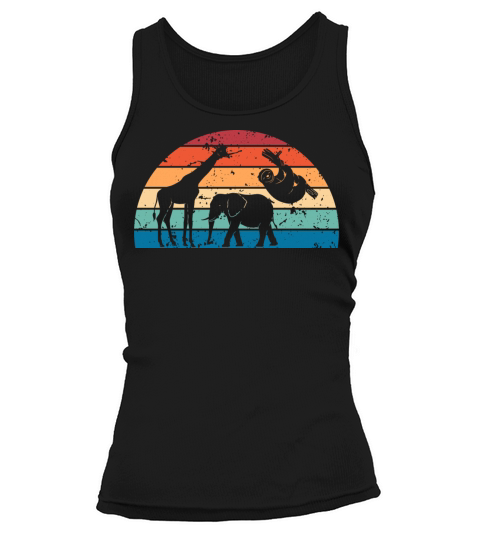 Retro Zoology Sunset Vintage Wildlife Sunrise Tank top Woman