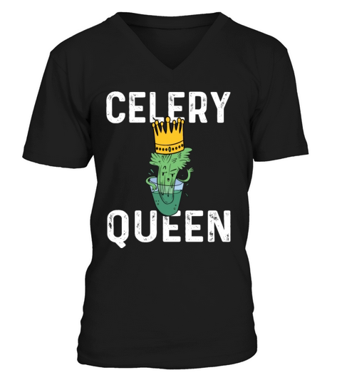 Celery Queen V-Neck T-shirt