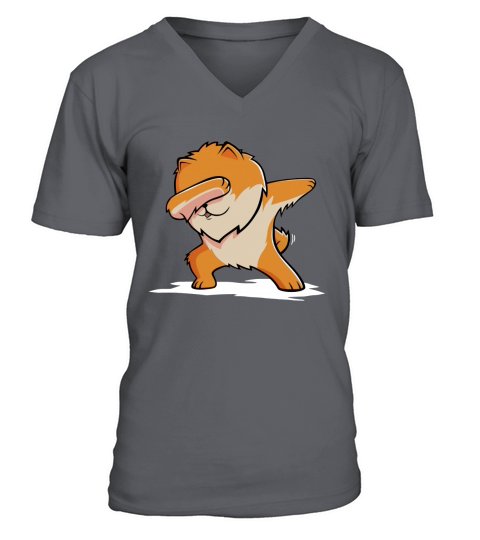 Funny Dabbing Pomeranian Shirt V-Neck T-shirt