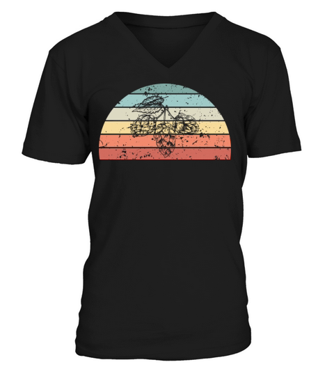 Retro Brewing Sunset Vintage beer Sunrise V-Neck T-shirt
