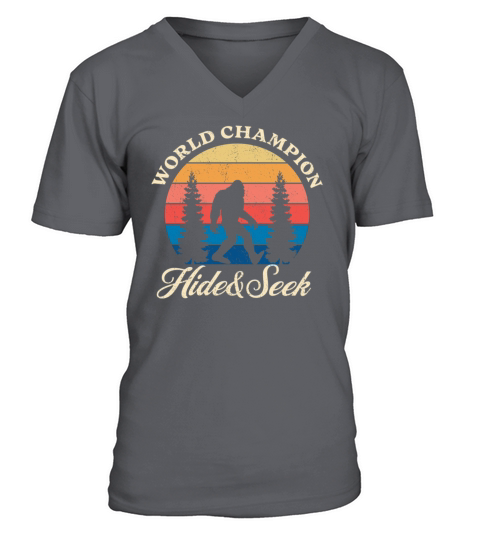 Vintage Bigfoot hide and seek champion V-Neck T-shirt