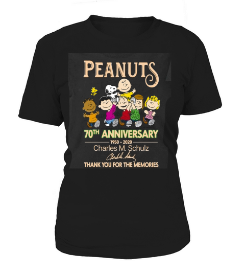 70th anniversary Peanuts Charles M Schulz thank you for memories shirt Women's T-Shirt