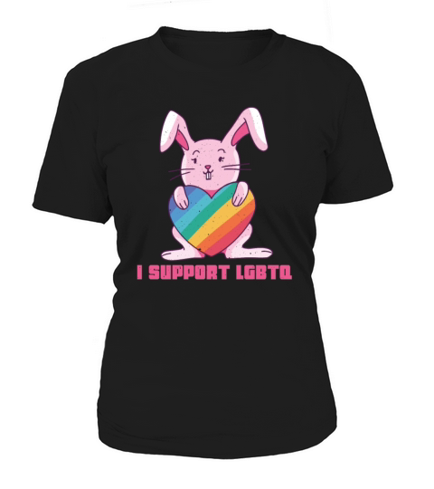 Rainbow Rabbit Cute Gay Pride Support LGBT Pride Women's T-Shirt