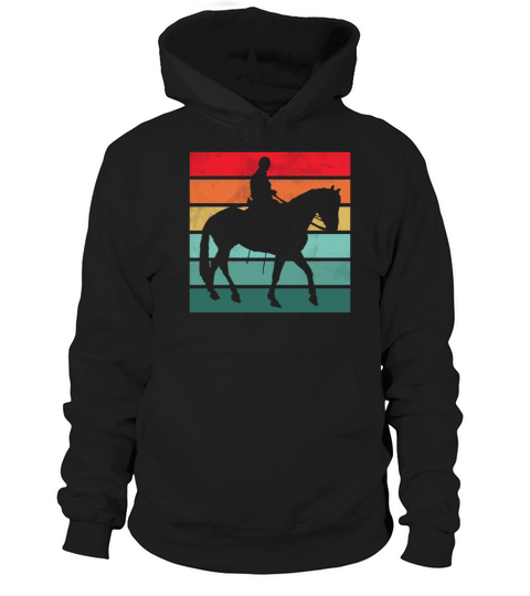 Girls Horse Riding Shirt Vintage Retro Hoodie Unisex
