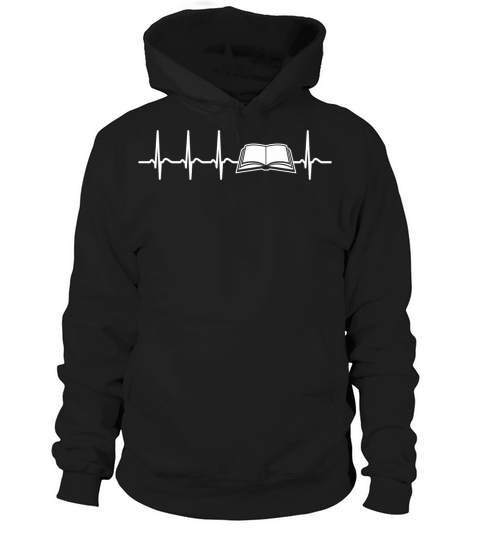 Heart Beating Reading Lovers Librarians Sayings Hoodie Unisex