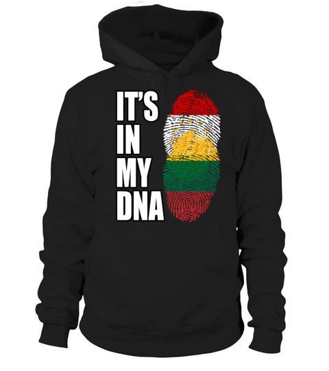Tajikistani And Lithuanian Vintage Heritage DNA Fl Hoodie Unisex