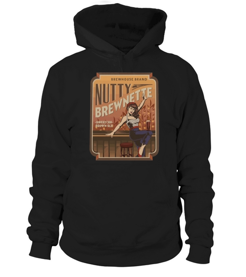 The Nutty Brewnette, American Brown Ale Hoodie Unisex