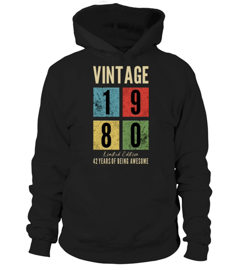 vintage 1980 Limited Edition Hoodie Unisex