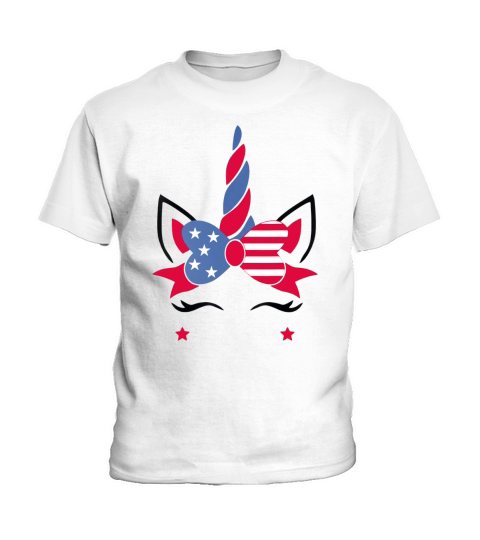 Unicorn American 4th Of July Independence Day shirt Kids T-Shirt