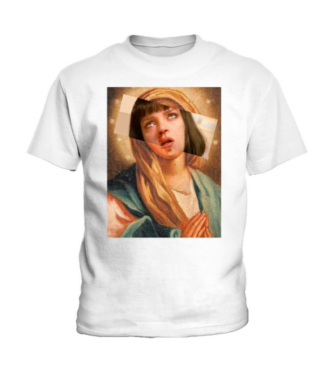 Virgin Mary Mia Wallace shirt Kids T-Shirt