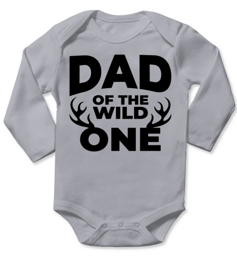 Dad of the Wild One shirt Fathers Day Funny Dad Long Sleeve Baby One-Piece
