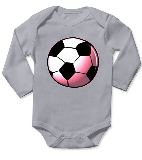 football pink ball sport icon Long Sleeve Baby One-Piece