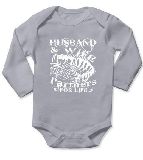 Husband And Wife Fishing Partner For Life T Shirt Long Sleeve Baby One-Piece