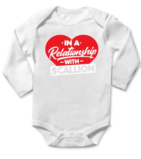 In a Relationship with Scallions Funny Scallion Long Sleeve Baby One-Piece
