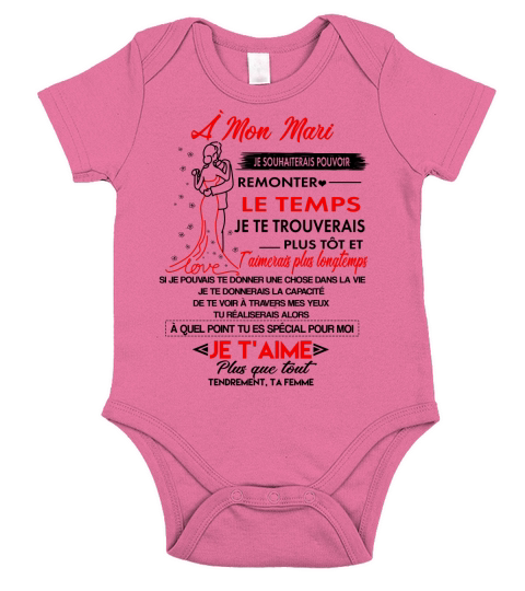 À Mon Mari Short Sleeve Baby One-Piece