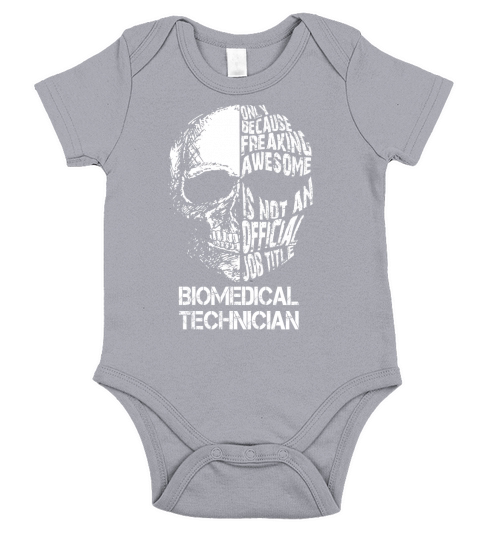 BIOMEDICAL TECHNICIAN Freaking Skull Short Sleeve Baby One-Piece