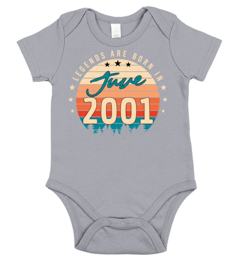 Birth Month Of June 2001 Short Sleeve Baby One-Piece