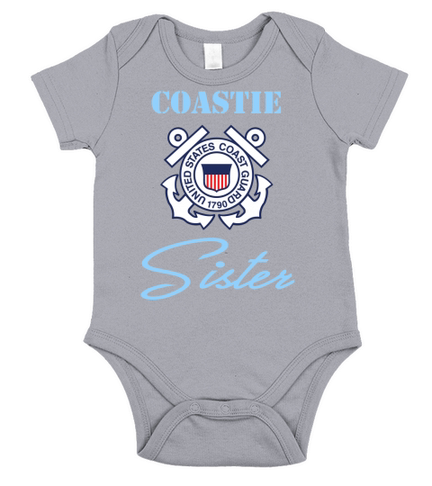 Coastie Sister United States Coast Guard Proud Gift For Woman Short Sleeve Baby One-Piece