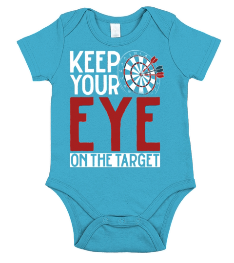 Darts Board Vintage Keep Your Eye Short Sleeve Baby One-Piece