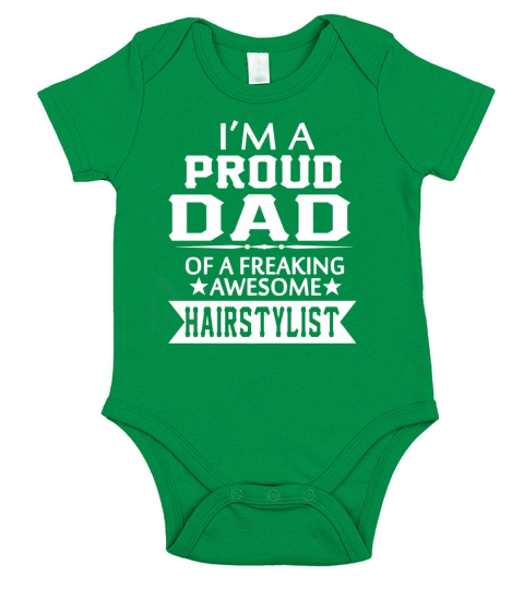 Father (2) IM A PROUD HAIRSTYLIST  DAD by nguyenngoc----DNYMEJQ Short Sleeve Baby One-Piece
