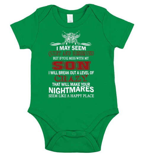IF YOU MESS WITH MY SON Short Sleeve Baby One-Piece
