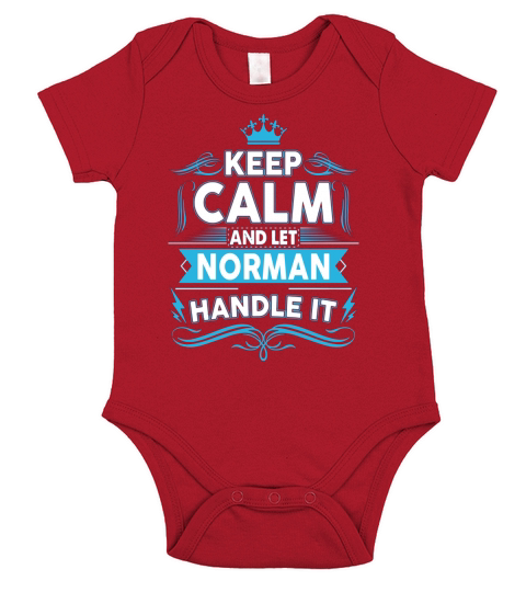 Keep calm NORMAN, NORMAN tshirt Short Sleeve Baby One-Piece