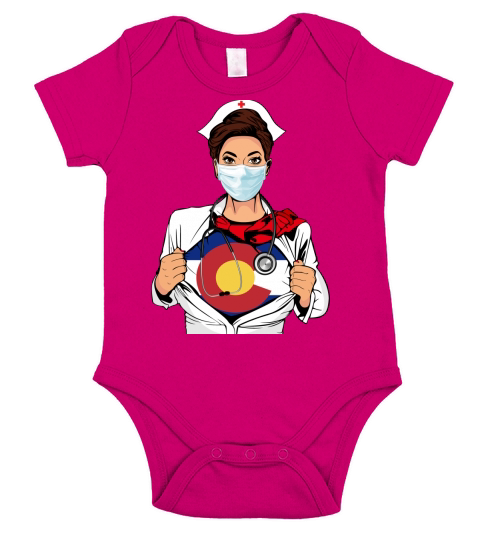 Nurse Strong Colorado Blood Inside Me Nationality 2020 - Posters Portrait Short Sleeve Baby One-Piece