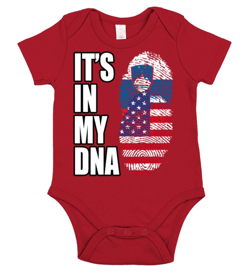 Slovenian And American Vintage Heritage DNA Flag Short Sleeve Baby One-Piece