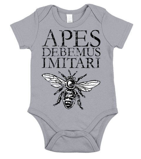 Vintage Beekeeper Bag APES DEBEMUS IMITARI Short Sleeve Baby One-Piece