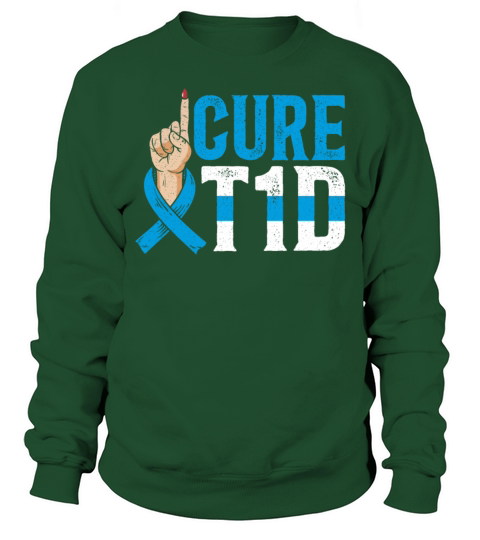 Cure T1D Diabetes Awareness Month Insulin Pancreas Sweatshirt Unisex
