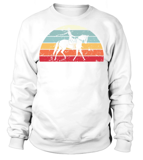 Retro Dressage Sunset Vintage riding Sunrise Sweatshirt Unisex