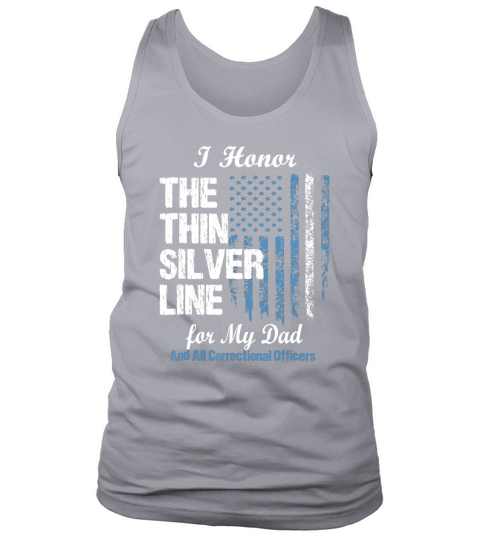 Correctional Officer Dad - Thin Silver Line Corrections Tank Top Unisex
