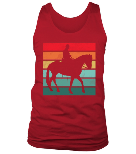 Girls Horse Riding Shirt Vintage Retro Tank Top Unisex