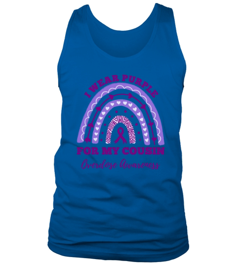 I Wear Purple For My Cousin Overdose Awareness Tank Top Unisex