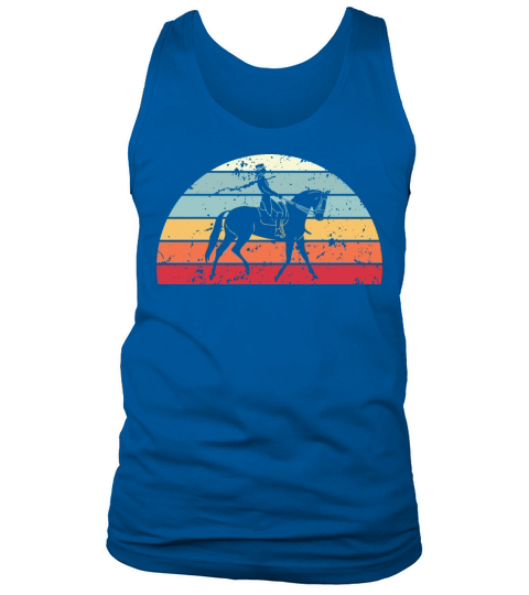 Retro Dressage Sunset Vintage riding Sunrise Tank Top Unisex