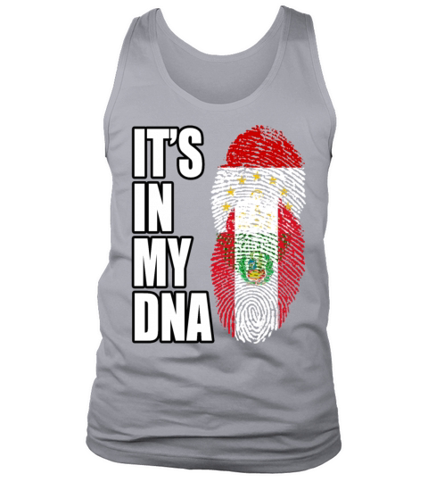 Tajikistani And Peruvian Vintage Heritage DNA Flag Tank Top Unisex
