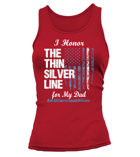 Correctional Officer Dad - Thin Silver Line Corrections Tank top Woman
