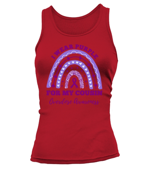 I Wear Purple For My Cousin Overdose Awareness Tank top Woman