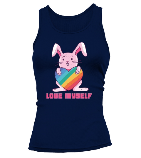 Love Myself Rabbit Cute Born Gay Pride LGBT Pride Tank top Woman