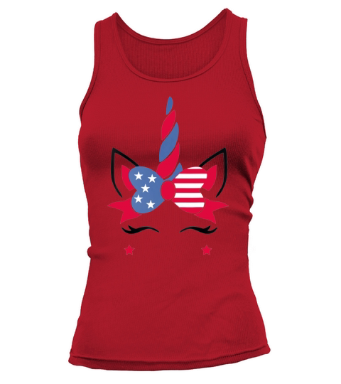 Unicorn American 4th Of July Independence Day shirt Tank top Woman